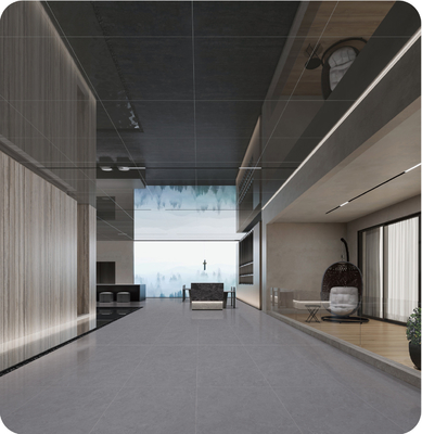 Grisa profunda 600x1200mm azulejos antibacterianos y suelo exterior azulejos de porcelana suave vidriado antiguo para oficina y proyecto