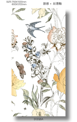 Tejas de pared interior de grado AAA y floret 600x1200mm resistentes al desgaste Tijeras de porcelana de cara de bebé para la renovación de la casa