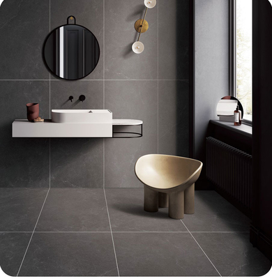 No resbaladizo gris oscuro suave acristalado piso interior 600x1200mm Vintage azulejos de porcelana para cocina