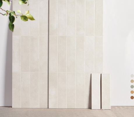Tejas ecológicas de color beige 400x800 mm y cara de bebé Tejas cerámicas de pared acristaladas para dormitorio y sala de estar