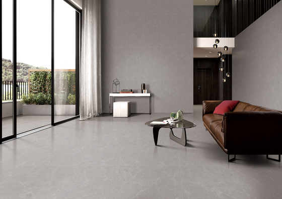 Grisa porcelana suave y vidriada Moderno azulejos de pared para comedor y cocina 1200x600mm
