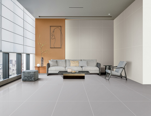 Tejas de suelo de porcelana texturizada de vidrio estrellado 600x1200mm para oficinas de grado AAA gris