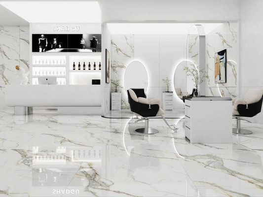 Tejas de porcelana de vidrio pulido blanco 1200x1200mm Pared interior