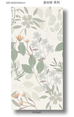 Rectángulo piso exterior elegante suave acristalado 1200x600mm azulejos de porcelana para cocina y sala de estar