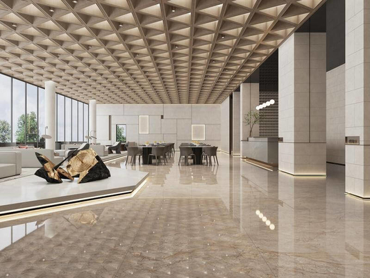 Elegante 1200x1200mm En el interior del suelo W.A 0,5% de azulejos de porcelana glaseada pulida amarillo claro para el salón y la casa