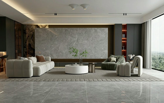 W.A resistente al desgaste 0,5% impermeable pared interior 900x1800x9mm azulejos de porcelana pulida acristalada para el salón y el baño