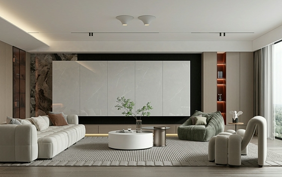 Tejas ecológicas 900x1800x9mm antibacterianas en el interior de la pared porcelana glaseada y pulida para el salón y el dormitorio