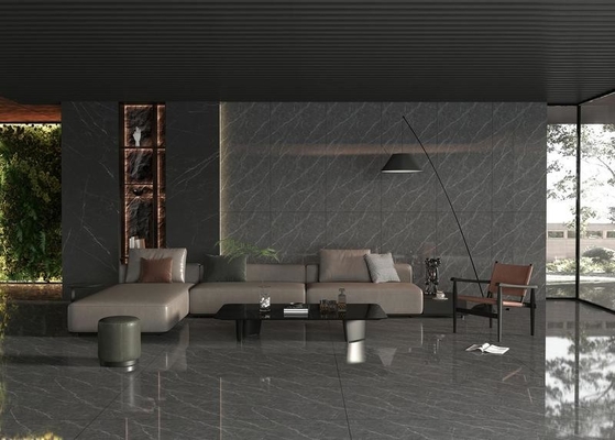 Luxury Black Marble Look W.A0.5% Gris Polizado Porcelanado Glazado 900x1800x9mm Pavimento Interior Para Diseño y Decoración Interior