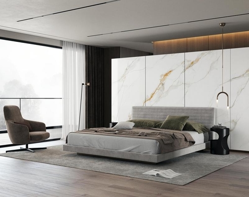 Tejas de porcelana glaseada pulida resistente al desgaste Carrara Tejas decorativas de piso interior 900x1800x9mm Para interiores y cocinas