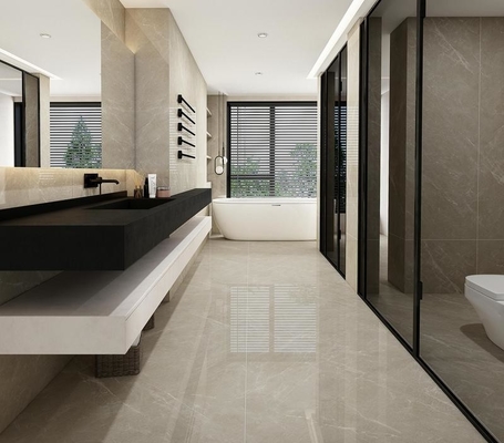 Tejas de porcelana pulida y glaseada antiderrapante para interiores 900x1800x9mm para proyectos y tejas grises antibacterianas para hoteles