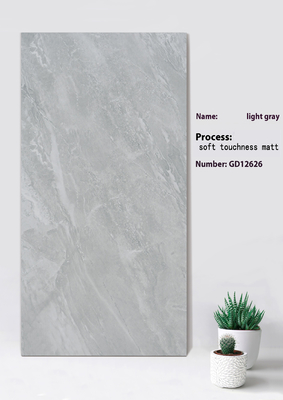 Antibacteriano de color gris claro y suave, con un toque suave, azulejos de mat para centros comerciales 600x1200 mm