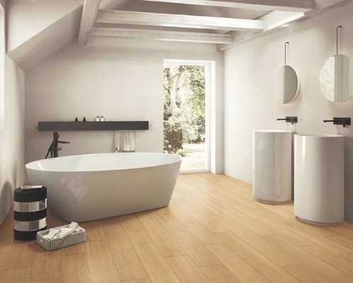 Impermeable 150x900mm Beige y amarillo Matt porcelana de madera tiras para el salón
