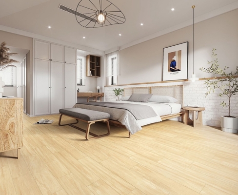 Líneas de porcelana de madera amarilla y marrón ecológicas de 165x1000 mm para la cocina