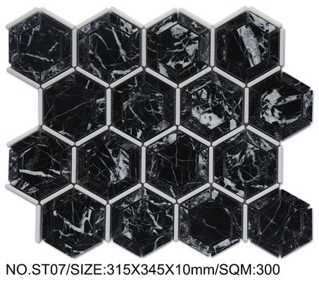 Mosaico para piscina negro resistente a los arañazos de 315x345mm para balcón