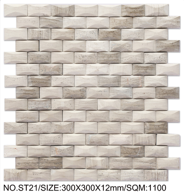 Inodoro y antideslizante Beige 300x300mm Mosaico de piedra natural para decoración y construcción