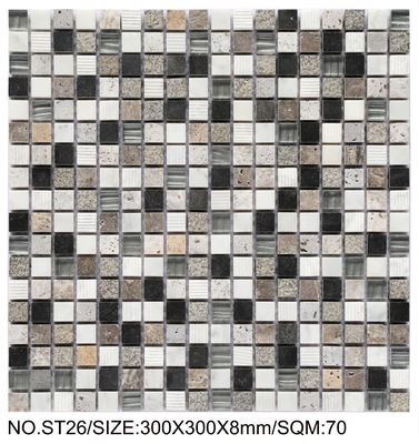 Mosaico de piedra natural cuadrado elegante y duradero de 300x300mm para dormitorio y oficina