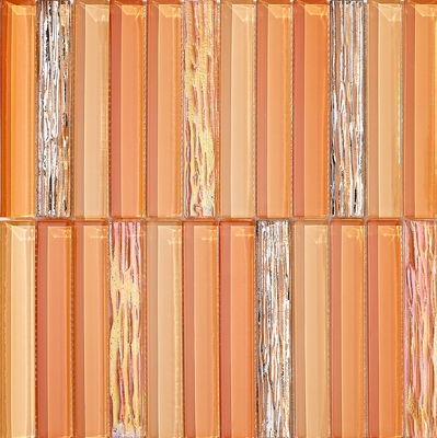 Mosaicos de vidrio de color marrón resistente a las manchas de 300x300 mm para reconstrucción y comedor