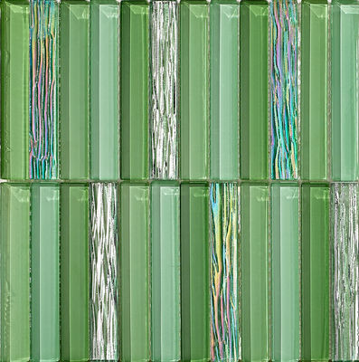 Mosaicos de vidrio verdes resistentes a los arañazos de 300x300 mm para reconstrucción y dormitorio