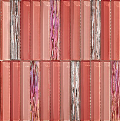 Pared resistente al desgaste y a las manchas Mosaicos de vidrio de 300x300 mm para el salón y el dormitorio