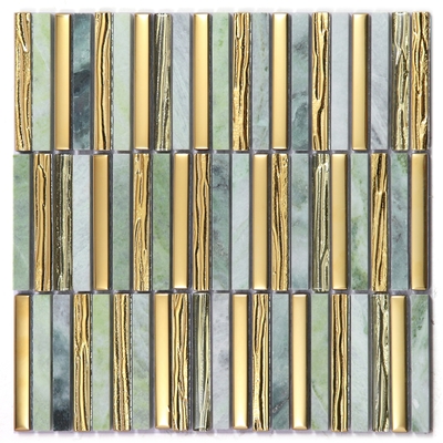 282x294mm Mosaicos de piedra natural sin desvanecimiento y ecológicos para balcón y sala de estar