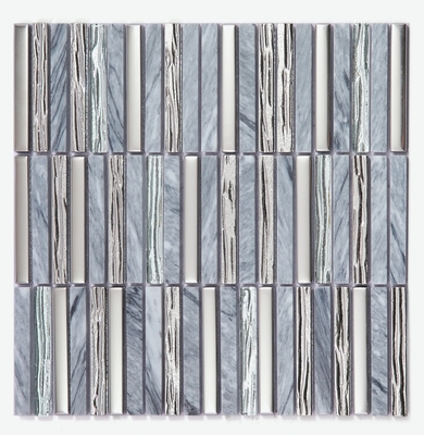 Mosaicos de piedra natural para pared interior decorativos y elegantes de 282x294mm, azules, para salón y apartamento