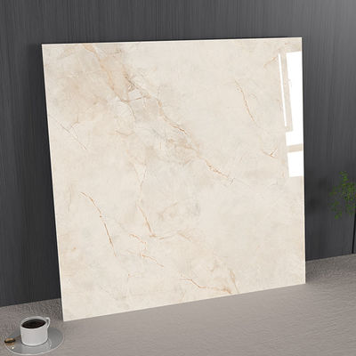 Baldosa de porcelana esmaltada pulida para interiores beige antibacteriana de 1mx1m para cocina y oficina
