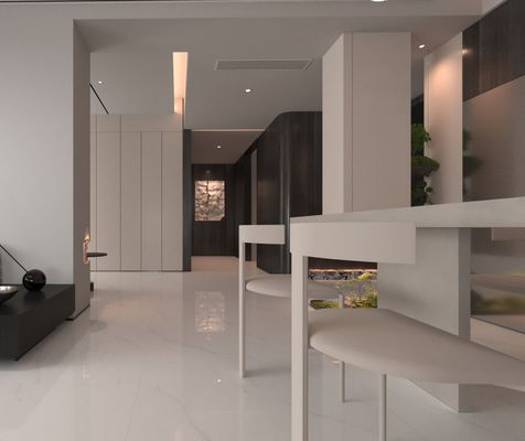 Azulejo porcelánico esmaltado pulido para interiores de 1mx1m resistente al desgaste y sin decoloración Carrara para construcción y cocina