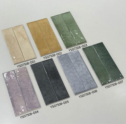 Impresionantes y duraderas baldosas cerámicas brillantes de 75x300 mm para sala de estar