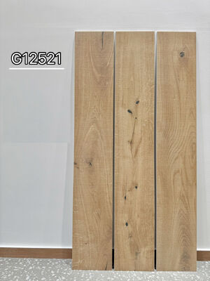 Baldosas de porcelana para suelo de interior amarillas ecológicas de 200x1200 mm para comedor y oficina