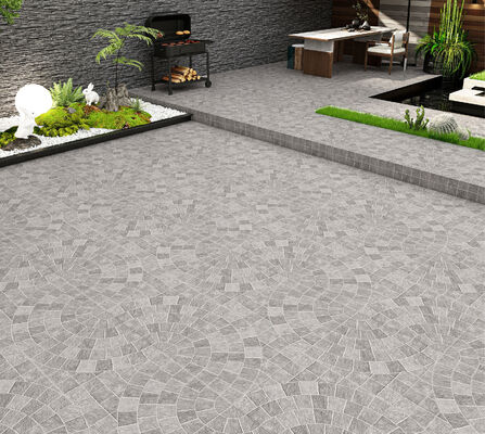 Tejas cerámicas de pavimento gris claro 600x600mm Tejas exteriores resistentes a las manchas para cuadrados