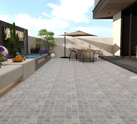 Gris claro impermeable Retro Matt azulejos de pavimento de cerámica 600x600mm azulejos de suelo exterior espesor 12mm para Plaza