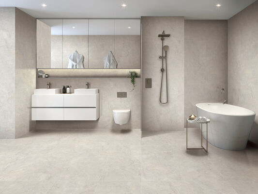 Antibacteriano y ecológico piso de interior de color beige 600x1200mm réplica azulejos de porcelana vidriada para la decoración