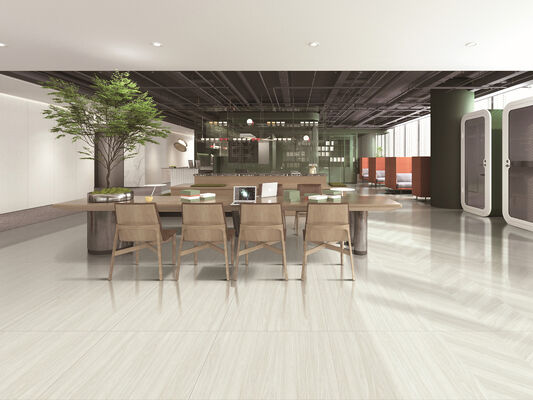 Baldosas de porcelana de madera para piso interior gris claro antibacteriano de 600x1200 mm para sala de estar y proyecto