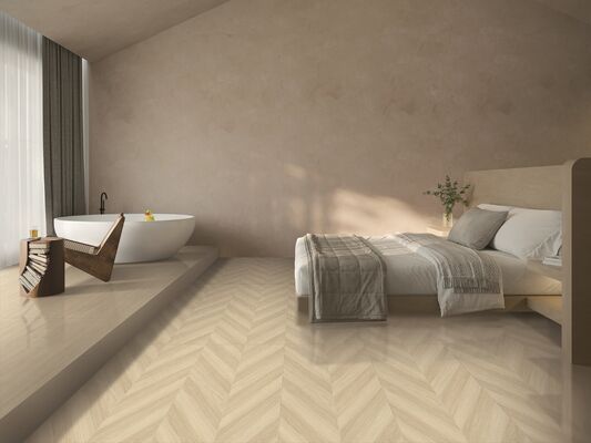 Amarillo claro Durable y antibacteriano 600x1200mm piso interior azulejos de porcelana de madera para dormitorio y comedor