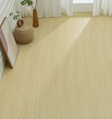 Suelo SPC Amarillo Resistente al Desgaste 1220x180mm Grosor 5mm para Interiores para Sala de Estar y Oficina