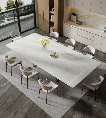 Eslabón de piedra sinterizada pulido de mármol beige ecológico 800x3600x12mm para cocina y comedor