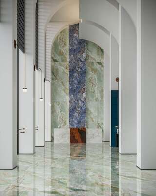 Moisture-proof 1200x2700mm Thickness 9mm Green Polished Sintered Stone Slabs for Rebuilding
