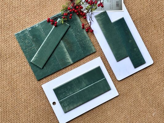 Stunning Eco-friendly Green Blue Black 60x240mm Thickness 9mm Glossy Indoor Decorative Wall Tiles For Dining Room And Renovation