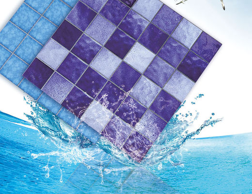 Tejas de mosaico de la piscina del cuadrado de Backsplash, baldosa cerámica decorativa Bule del SGS 6m m