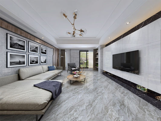chorro de tinta 3d que imprime a Herme Grey Polished Marble Slabs, teja de piedra interior de los 0.98cm