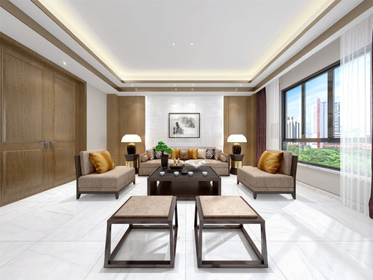 tejas de piedra de mármol naturales de 9.8m m, los 80x80cm Carrara Clay Polished Glazed Porcelain Tiles