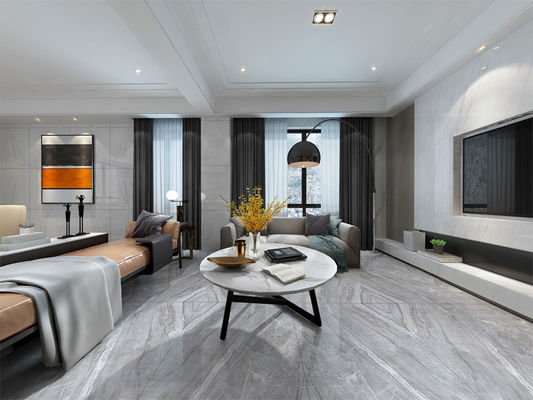 el SGS de 9.8m m pulió esmaltado teja a Gray Big Format Marble Porcelain 800x800m m