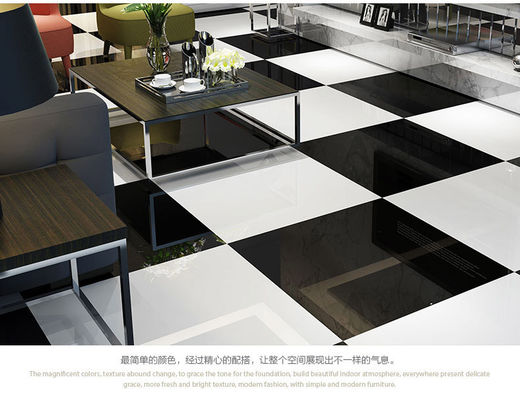 600x600mm 800x800mm azulejos de suelo de porcelana blanca pulida 9mm
