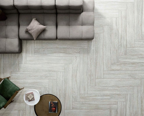 la porcelana de madera de 6x36” Wenge teja a Gray Brown 200x1200m m