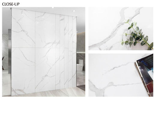 Tejas de mármol de Carrara acristaladas y pulidas 600x1200mm Tejas de suelo y pared de porcelana