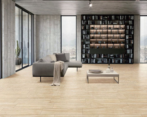 chorro de tinta de madera antideslizante de las tejas de la porcelana de la longitud de 1200m m impreso 150x900m m beige