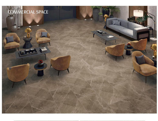 Baldosas vitrificadas 10m m Matt Glazed Brown Grey Marble de la porcelana del ISO 600x1200m m