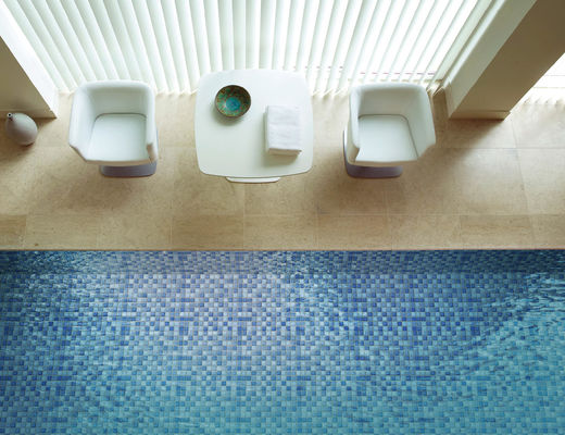 Tejas blancas de la piscina del mosaico del SGS de Skidproof, Clay Ceramic Pool Tile multicolor