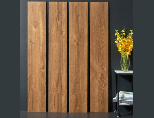 Tejas de madera de la porcelana del AAA los 0.95cm del grado, color de madera de Brown de la teja que suela de la mirada del SGS