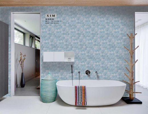 Vidrio decorativo Matt Finish Glazed del hexágono de las tejas de mosaico del CE 48x6m m del ISO
